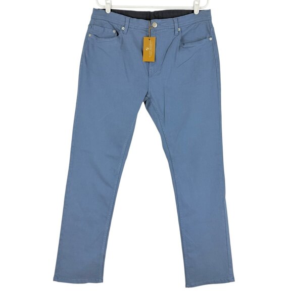 Elliot Muryan Men's Slim Fit Straight Leg Mid Rise Stretch Blue Pants 40x30 NWT - Picture 1 of 10